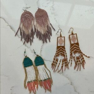 Noonday beaded dangle earrings